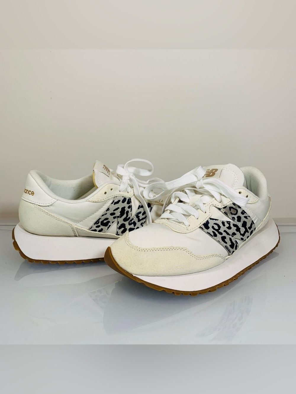 New Balance 237 sneakers in a "Sea Salt Leopard print women’s size 7.5